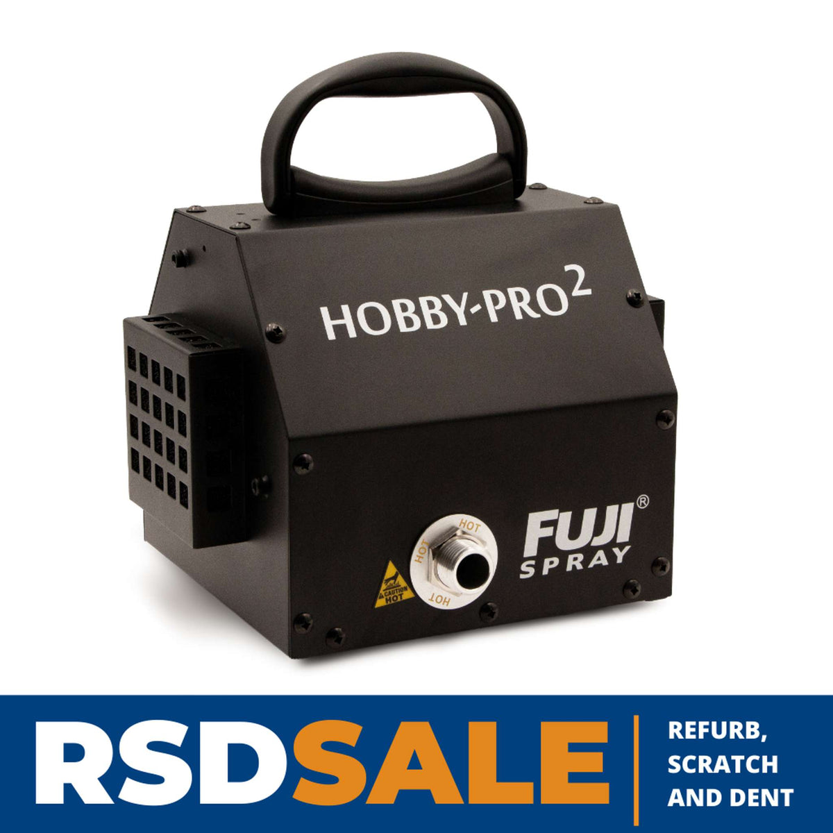 Fuji Spray Hobby-PRO 2 HVLP turbine in black, with an RSD Sale banner reading “refurb, scratch and dent”.