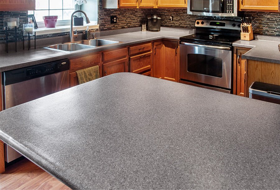 A resurfaced countertop in a kitchen.