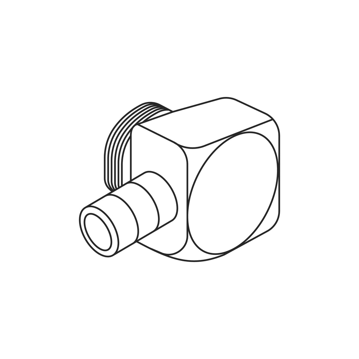 M-Model Part:  Square 90 Degree Nipple