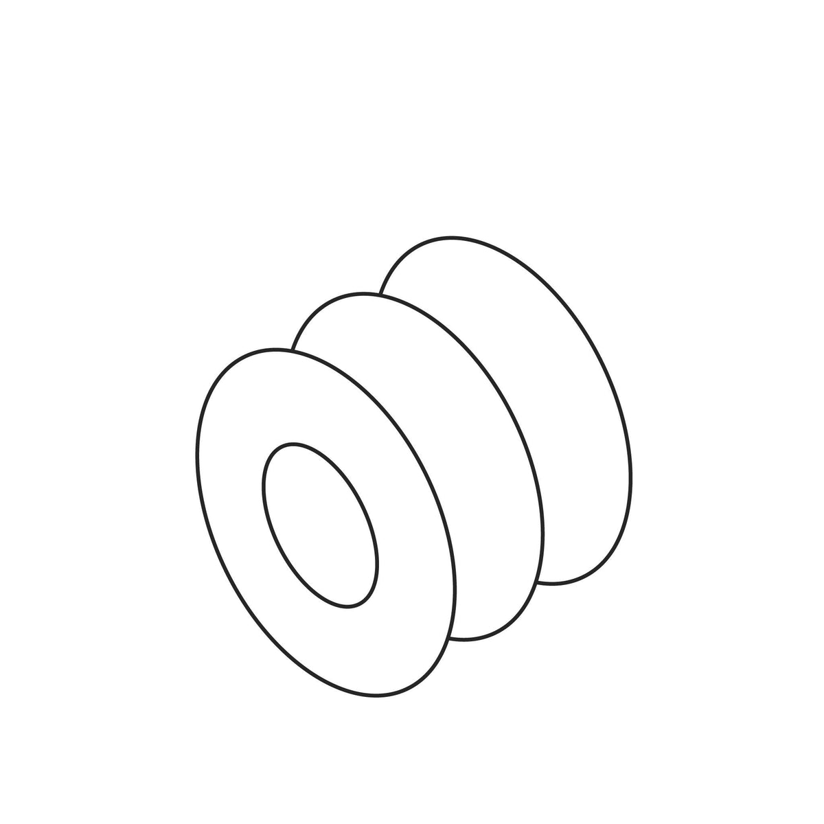 Fuji Spray M-Model Needle Packing — line diagram.