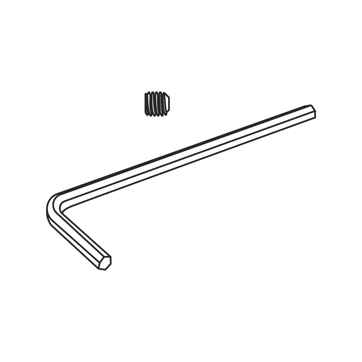 Fuji Spray M-Model Allen Screw & Key — line diagram.