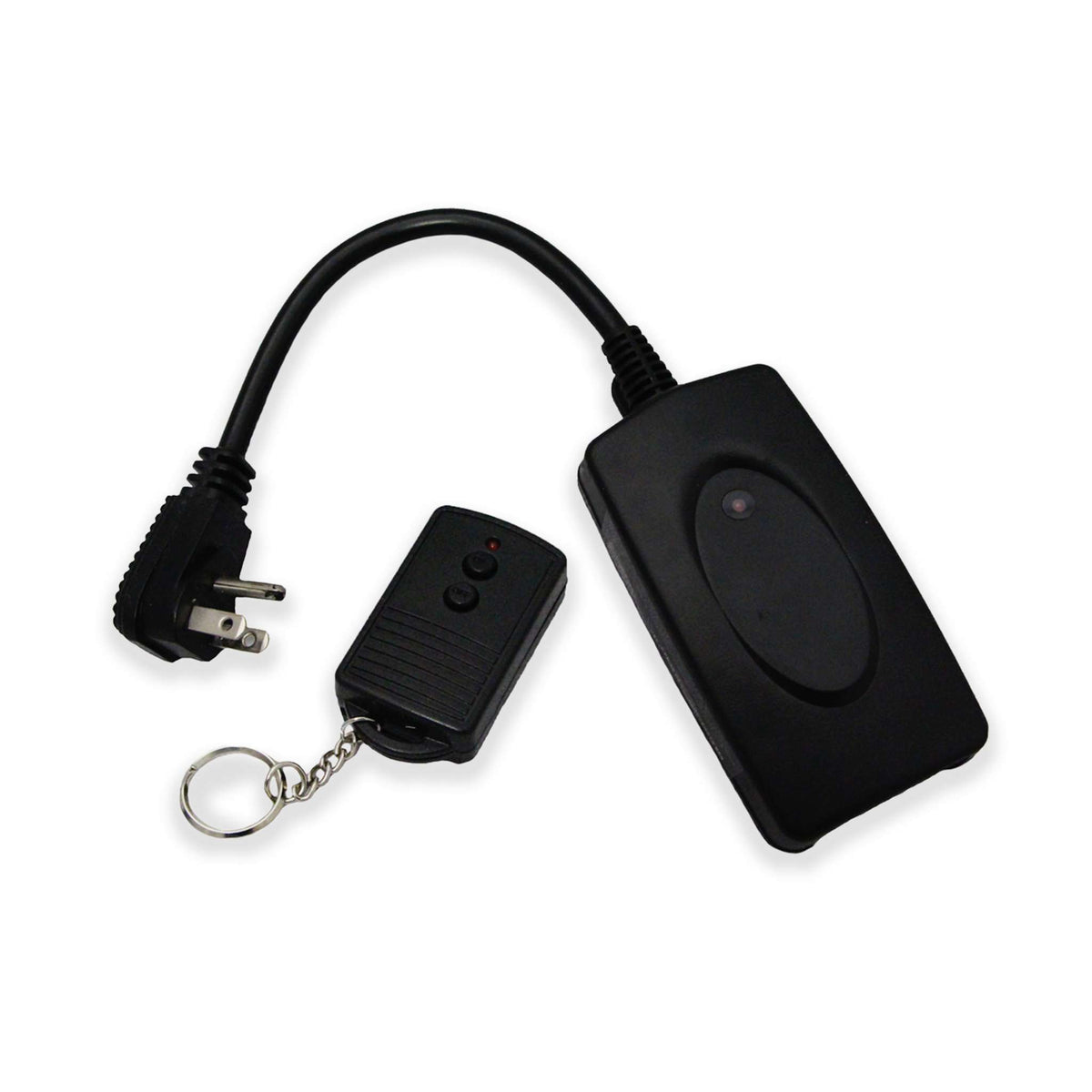 Fuji Spray wireless remote for 120 VAC turbines: plug-in receiver and keychain remote.