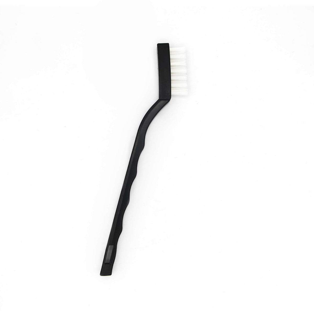 Black-handled detail brush with white bristles, from the 19-piece kit.