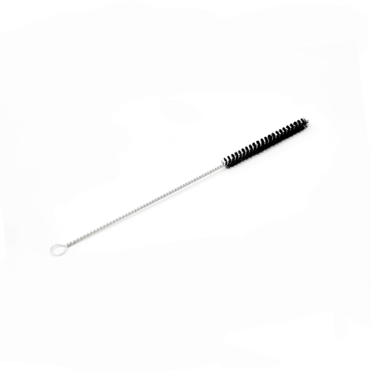 Slim black-bristled cleaning brush from the 19-piece kit.
