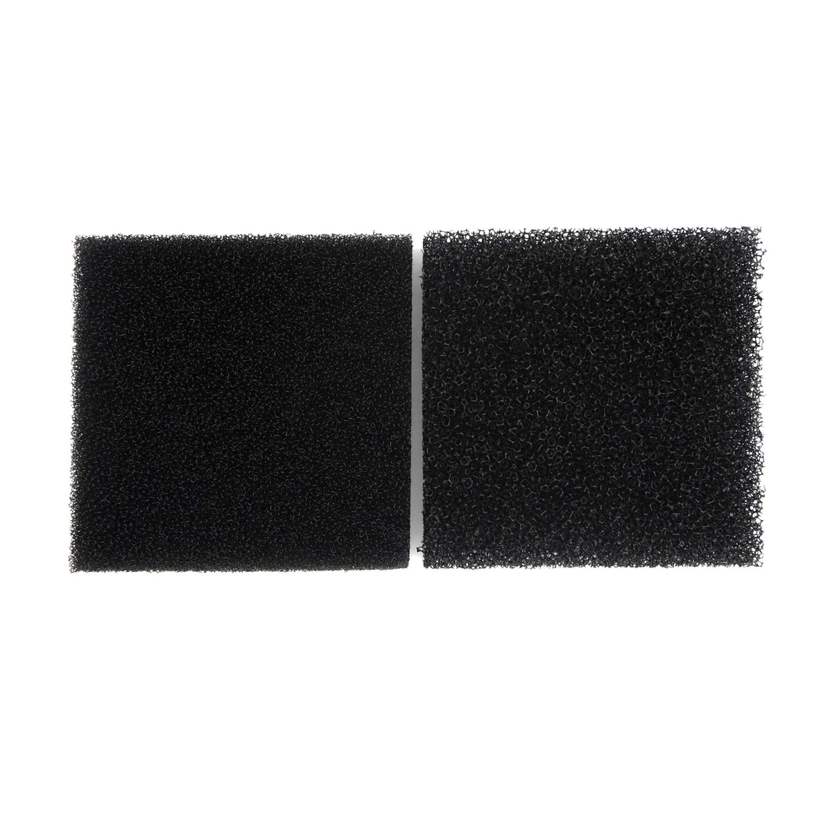 Two square foam turbine filters for Semi-PRO 2 and Hobby-PRO 2 turbines, laid side by side.