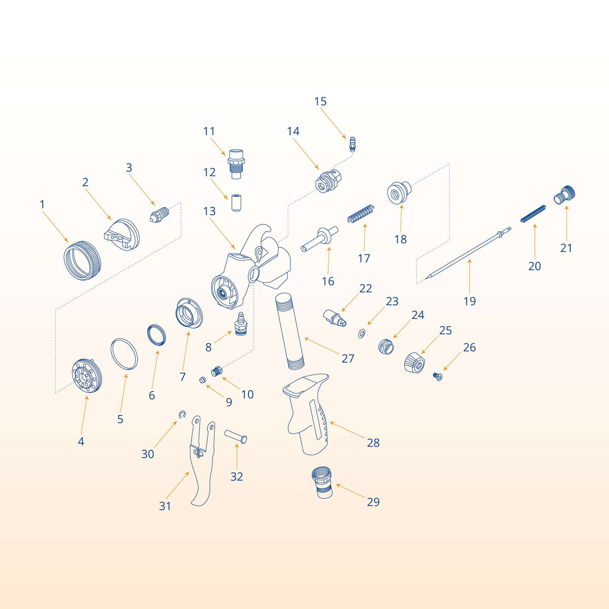 T-Model Part:  Needle Packing Nut