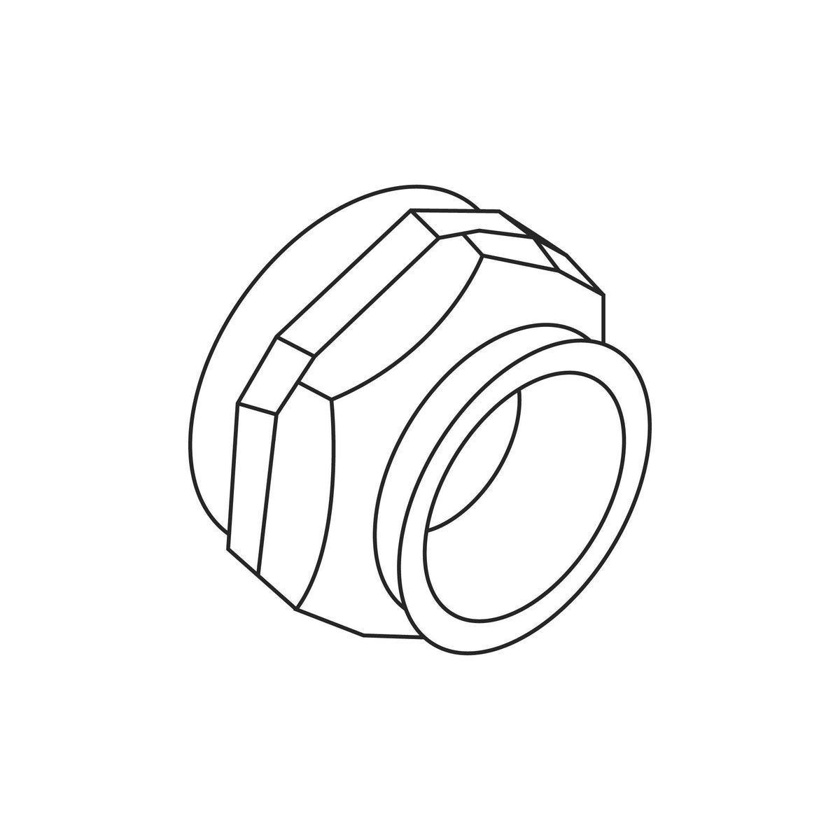 Fuji Spray T-Model Control Knob Nut — line diagram.
