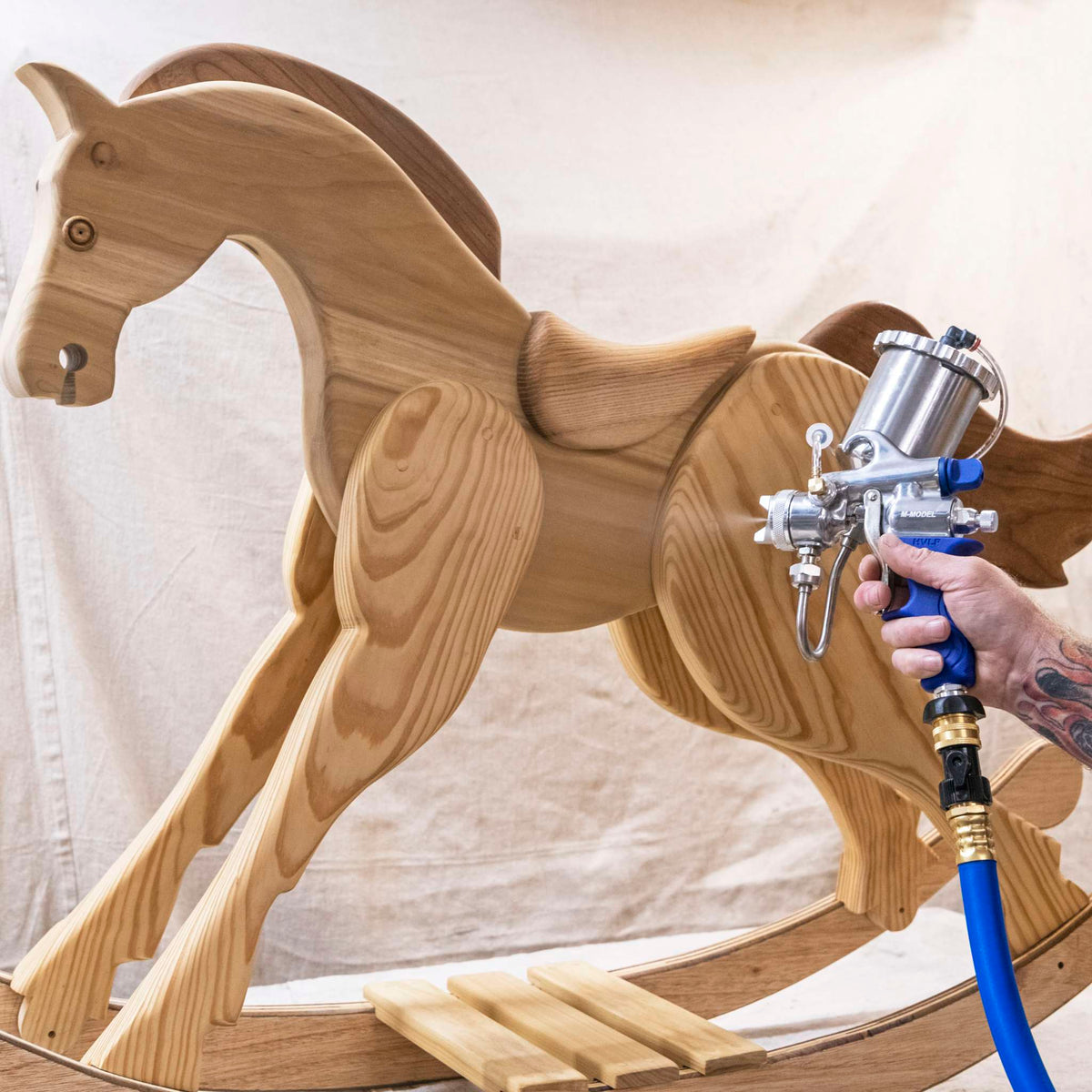 M-Model HVLP Gravity Feed Spray Gun – 1.3 mm Air Cap Set