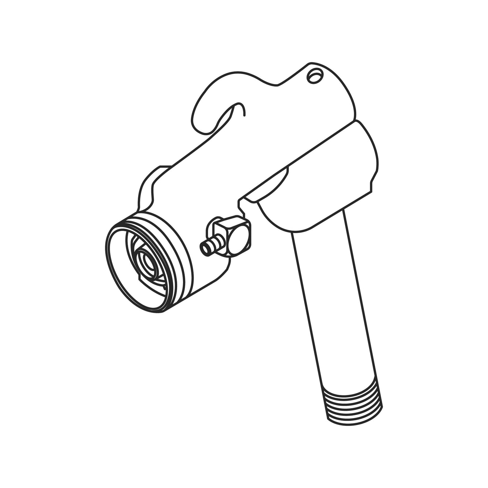 Fuji Spray M-Model Gun Body — line diagram.