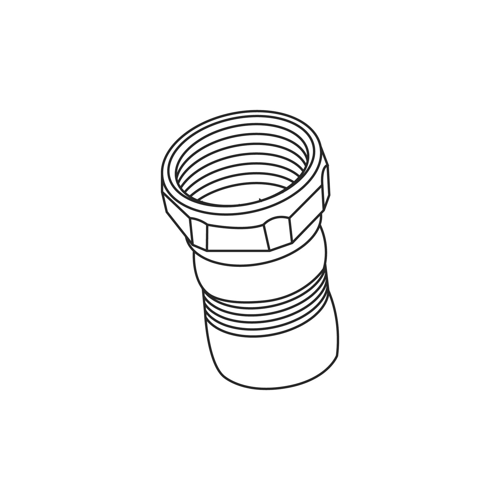 Fuji Spray T-Model Hose Connector — line diagram.