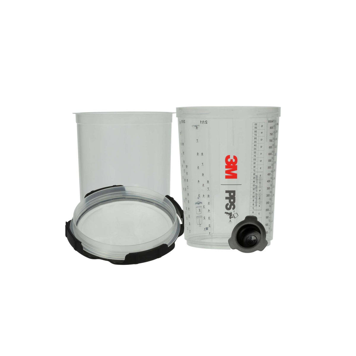 3M PPS 2.0 Cup Kit - Large 850 ml, 50 Lids & Liners