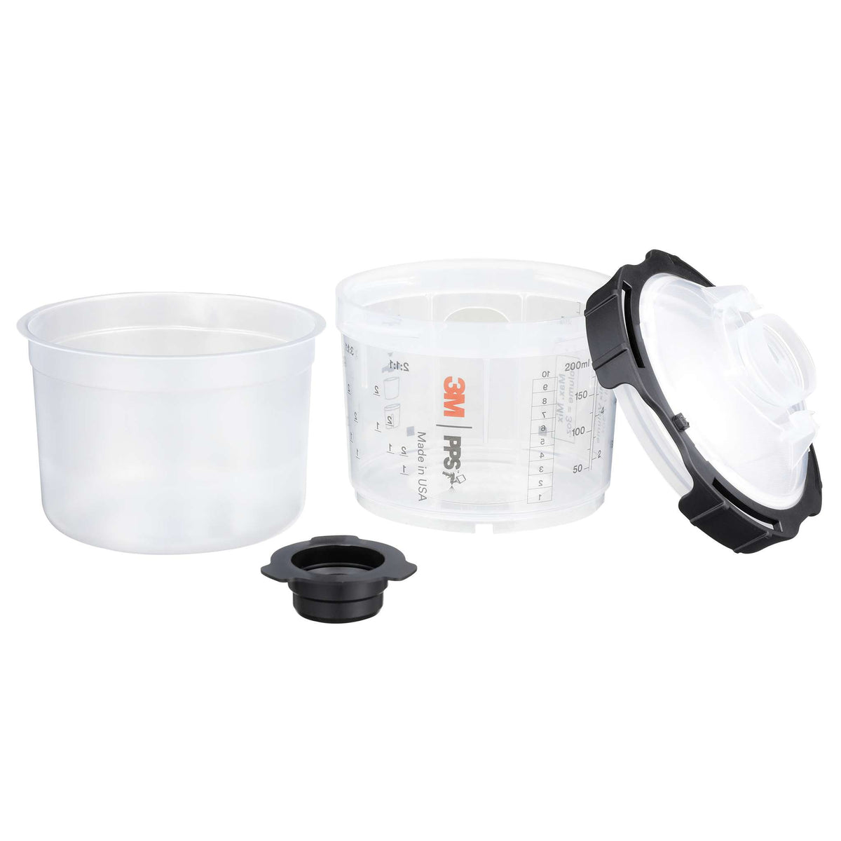 3M PPS 2.0 Cup Kit - Mini 200 ml, 50 Lids & Liners