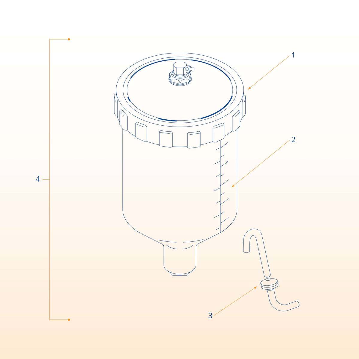 T75G:  Cup - 600cc Nylon
